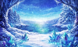 氷煌めく水辺